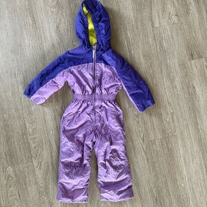 Lands End Kids purple insulated snowsuit sz 3T